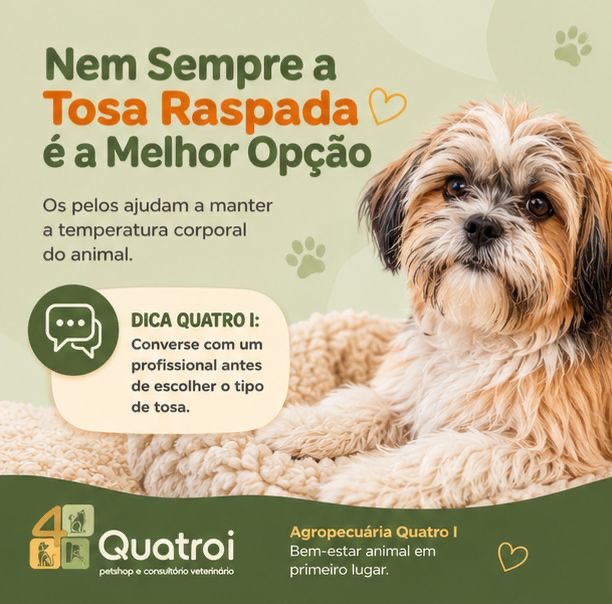 Nem sempre a tosa raspada é a melhor opção